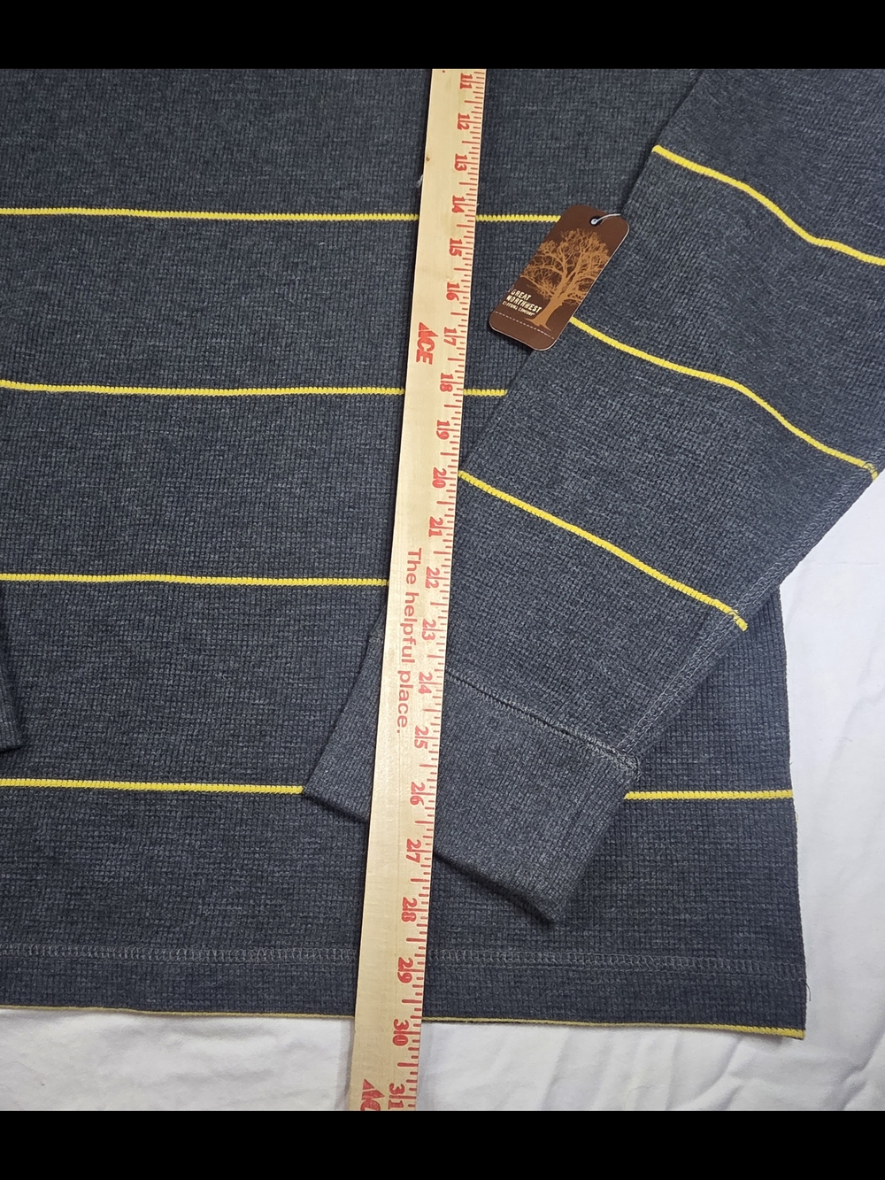 NWT Great Northwest Clothing Co Men's XXL Waffle Thermal Long Sleeve Shirt Grey - Picture 9 of 9